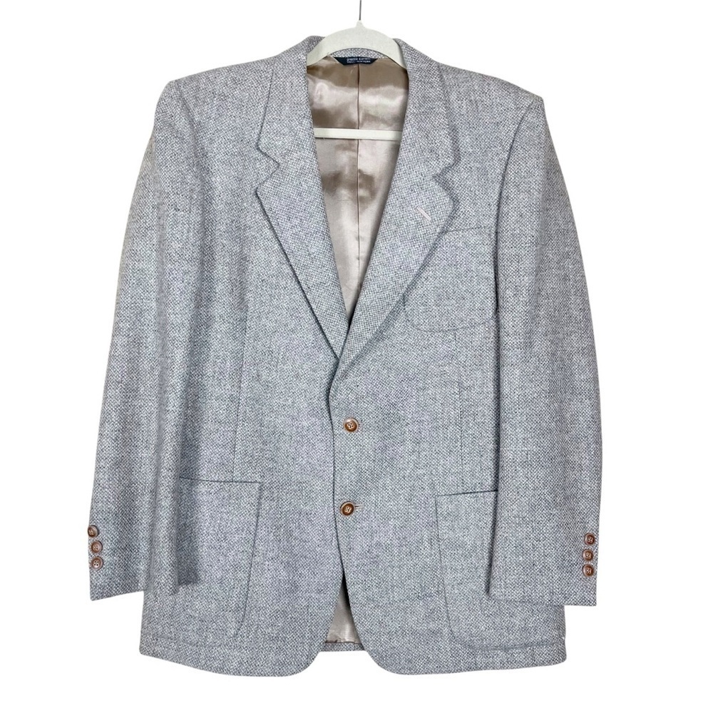 Vintage Pierre Cardin Sport Coat Blazer Size 44R Tan Wool Two Button Union Made
